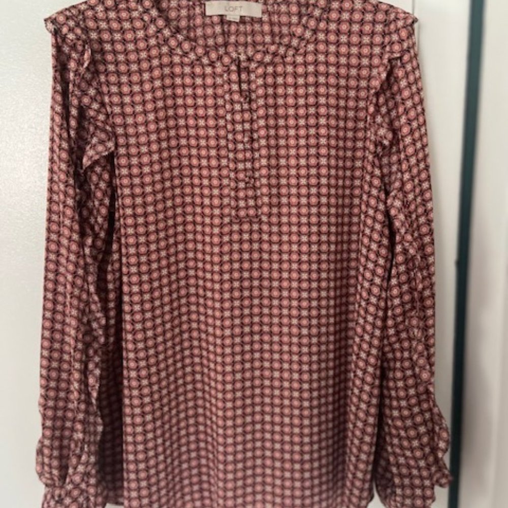 Loft Ruffled Sleeve Top